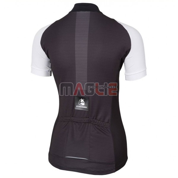 Maglia Donne Etxeondo NEO Manica Corta 2017 Nero e Bianco